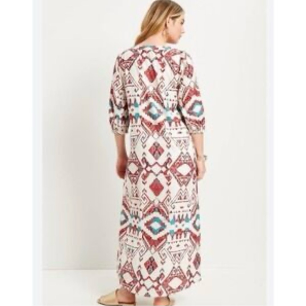 JUNE+VIE Bohemian Print Maxi TUNIC  Dress SIZE 2X 26/28